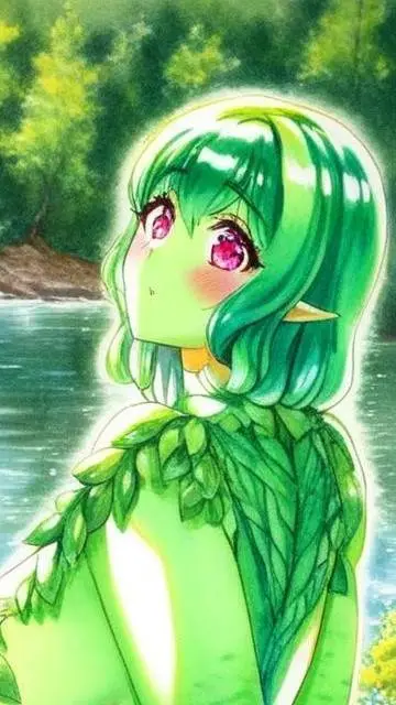 ai character: Poppy dryad  background