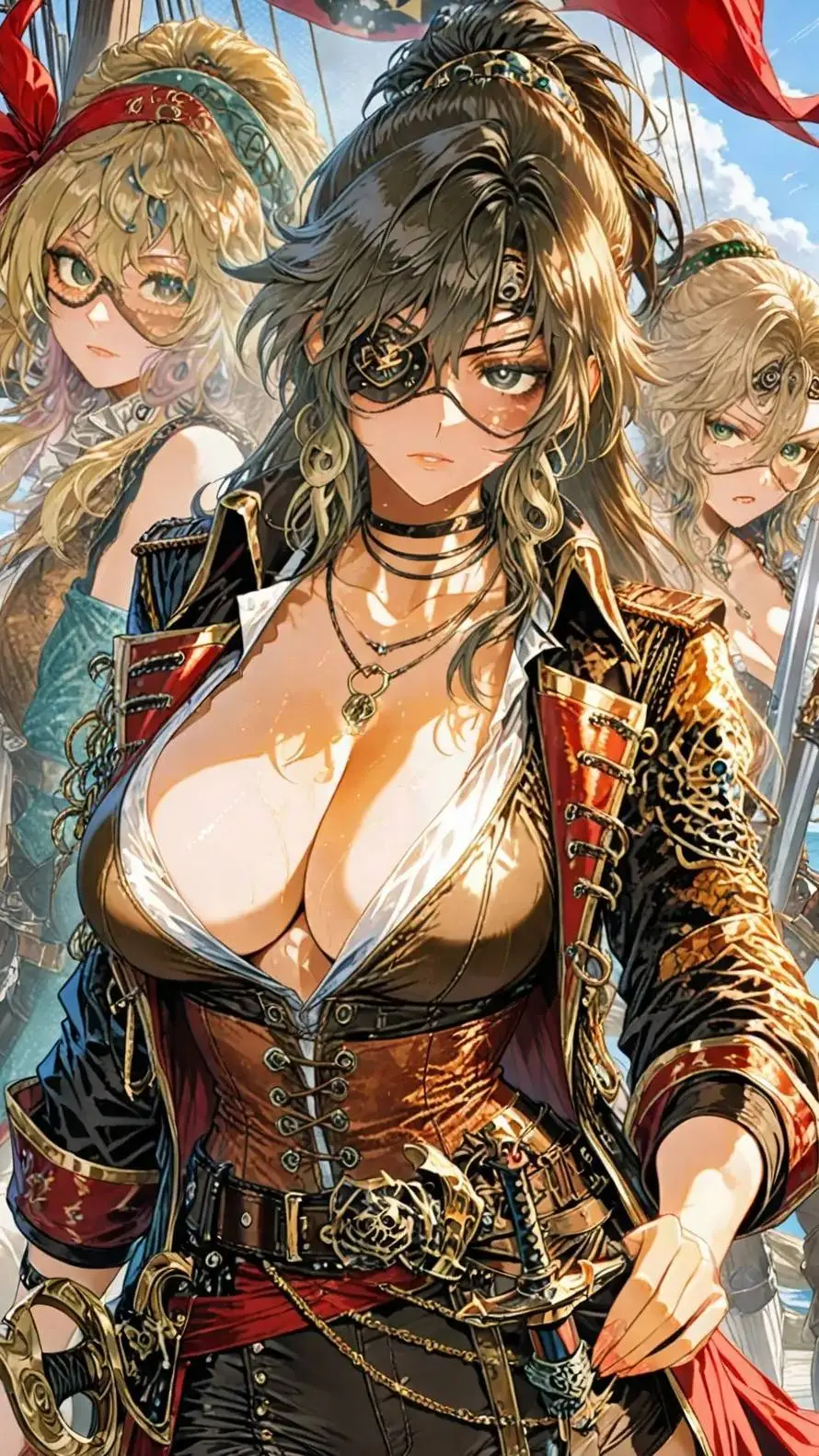 ai character: Salty Sue & sirens background