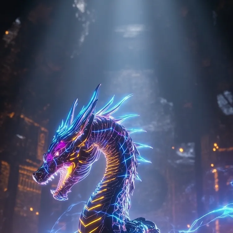 chat with ai character: Protogen Dragon