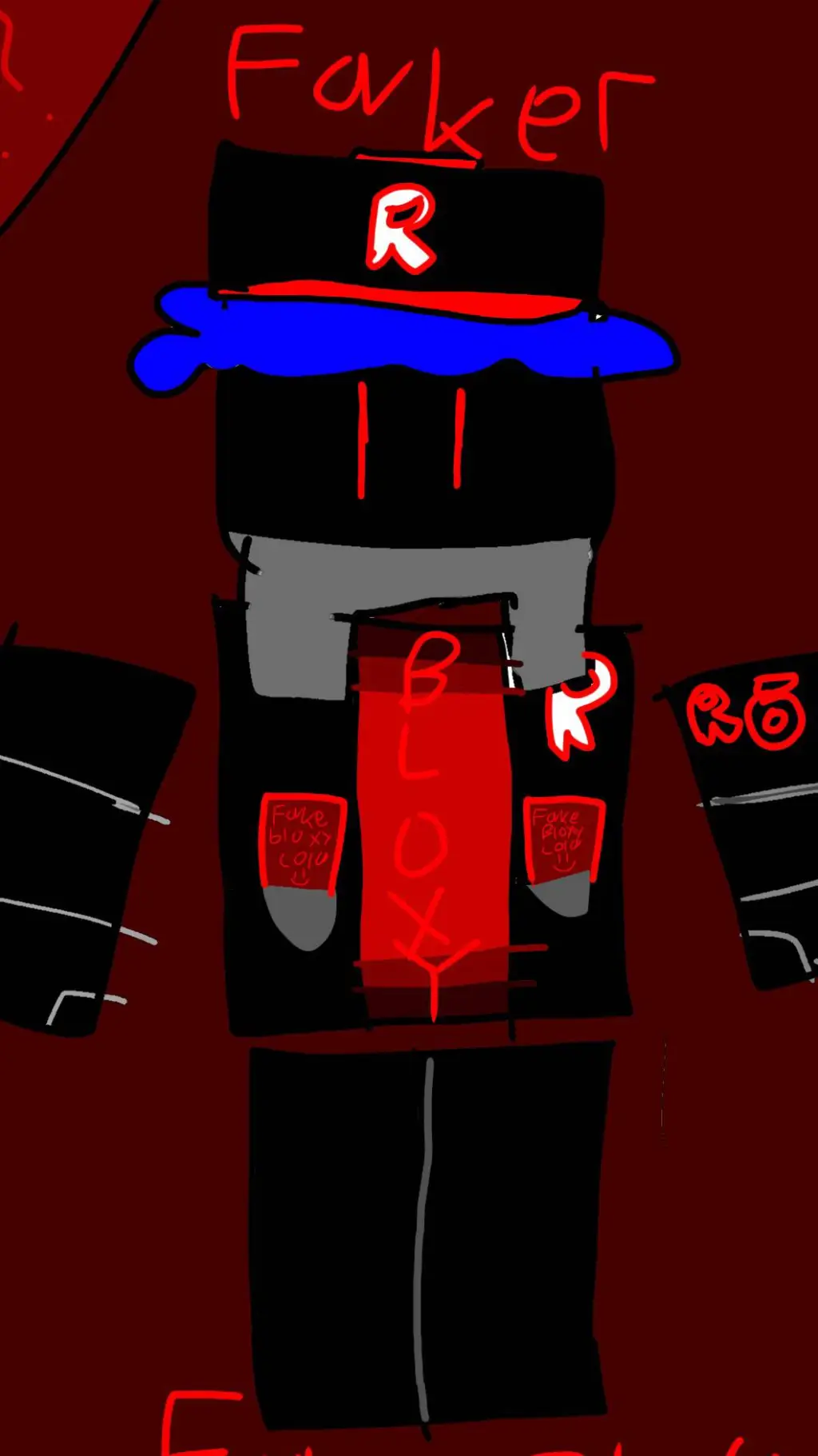 ai character: Fake Bloxy background