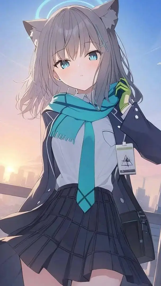 ai character: sunaookami shiroki background