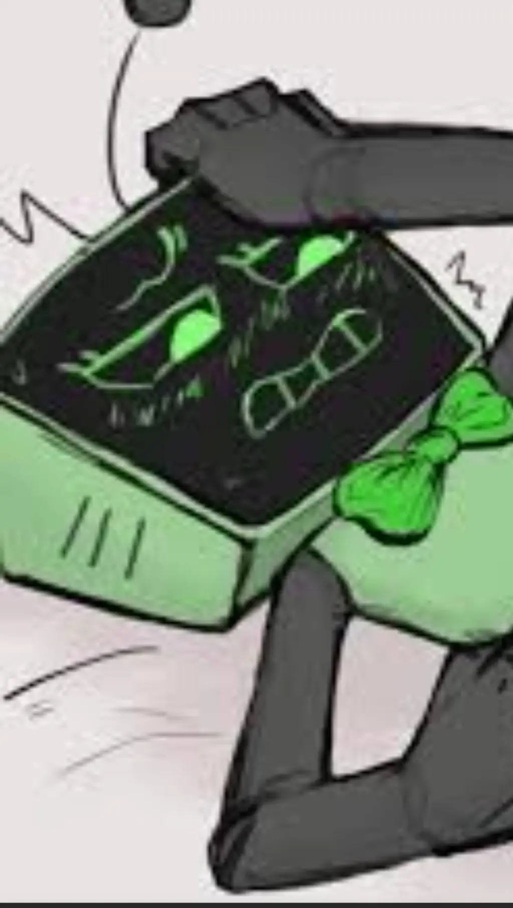 ai character: 💚🖤~vee~🖤💚 background