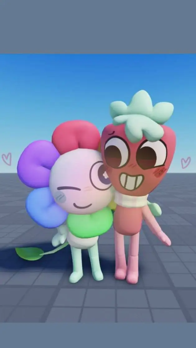 ai character: flowerberry background