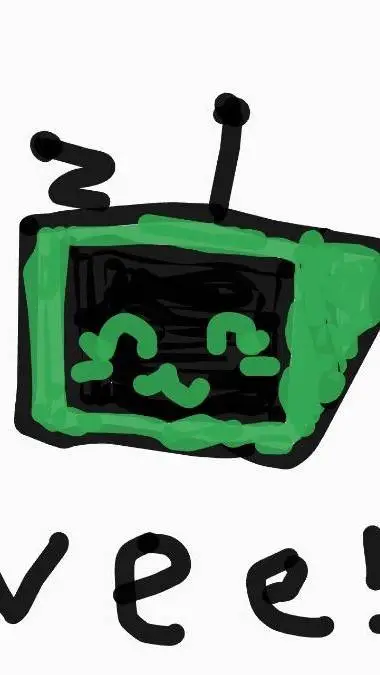 ai character: Vee💚🖤🖥 background