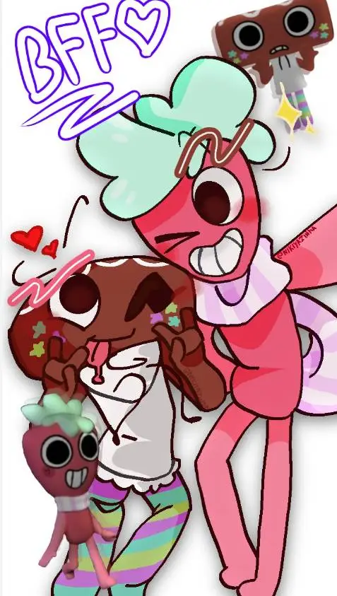 ai character: sus fruitcake background
