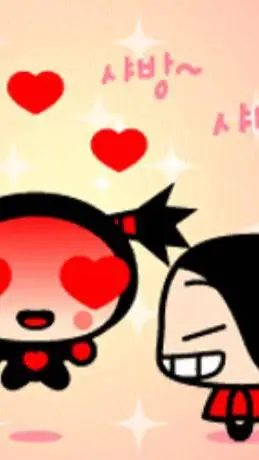 ai character: pucca x garu  background
