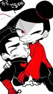 ai character: pucca x garu  background