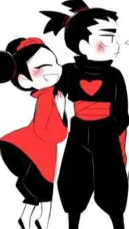 ai character: pucca x garu  background