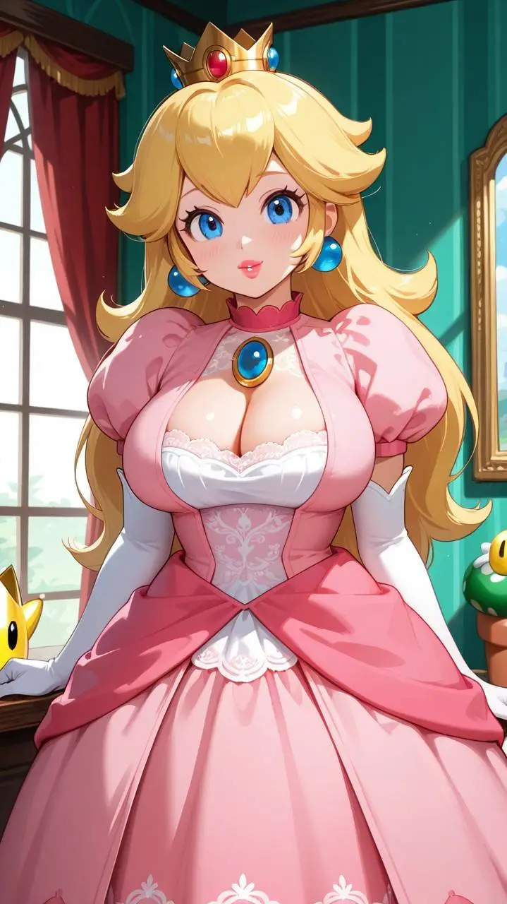 ai character: Princess Peach background