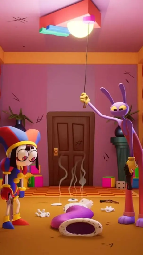 ai character: digital circus background