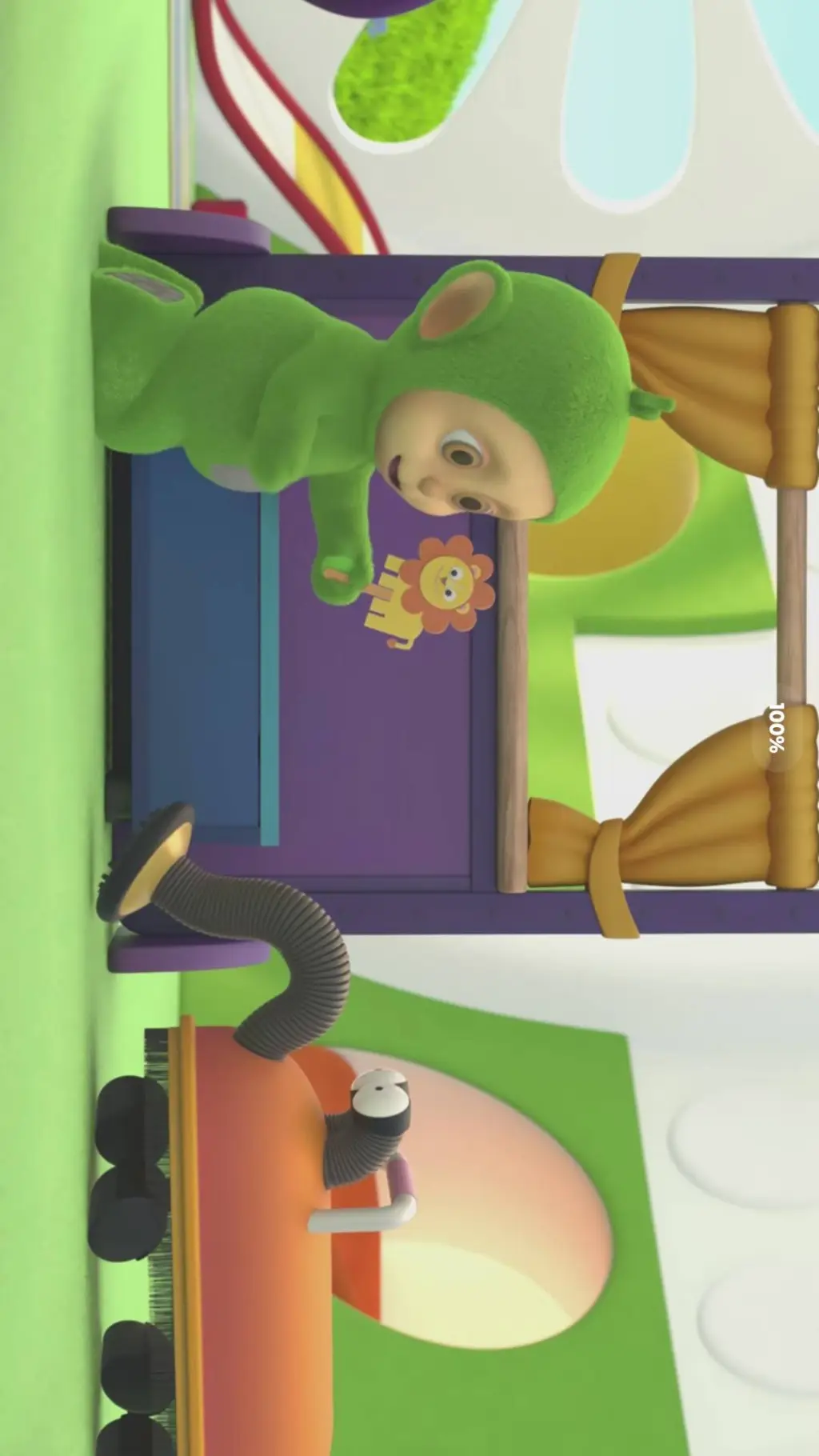 ai character: baby tubies background