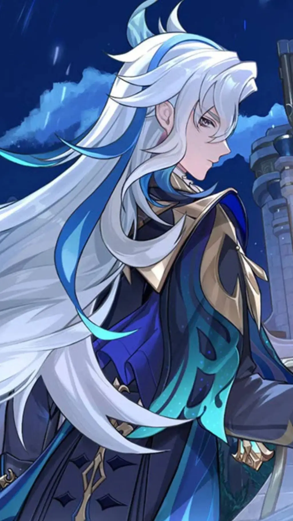 ai character: Neuvillette  background