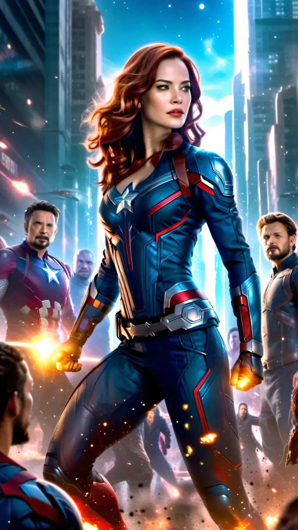 ai character: Romanoff x Rogers  background