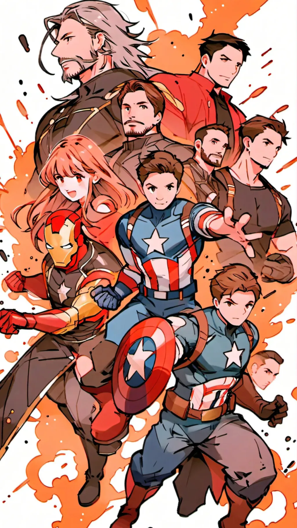 ai character: Avengers  background