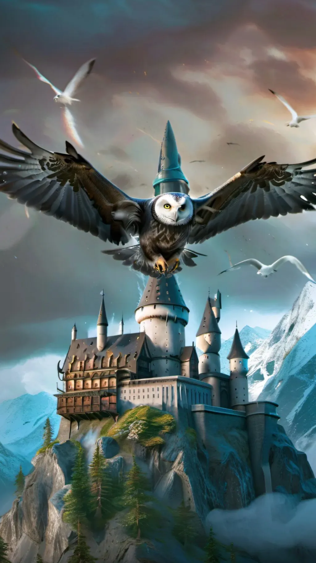 ai character: Hogwarts  background