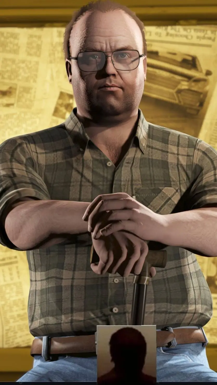 ai character: Lester Crest background