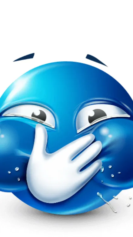 ai character: Blue emoji thing background