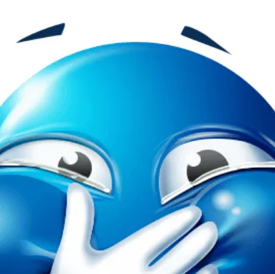 chat with ai character: Blue emoji thing
