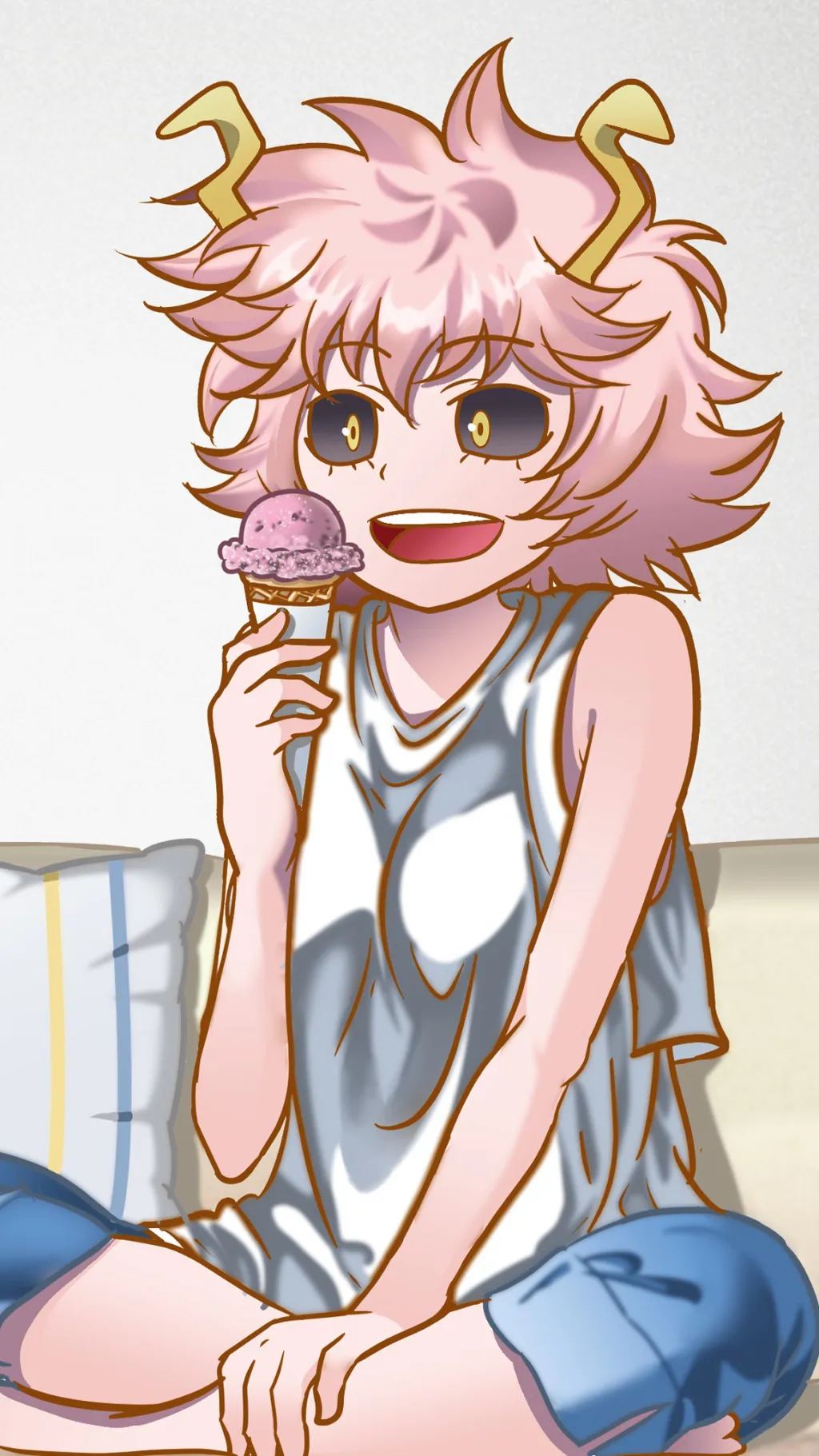 ai character: Mina ashido  background
