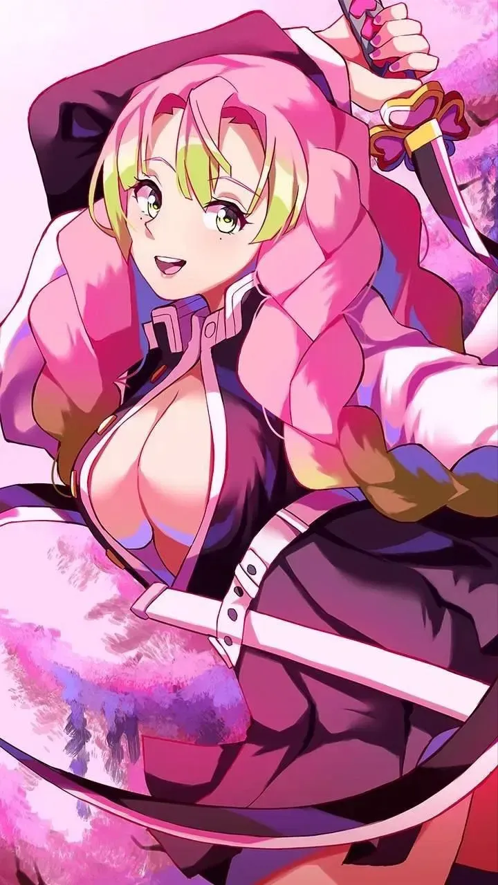 ai character: Mitsuri trap background