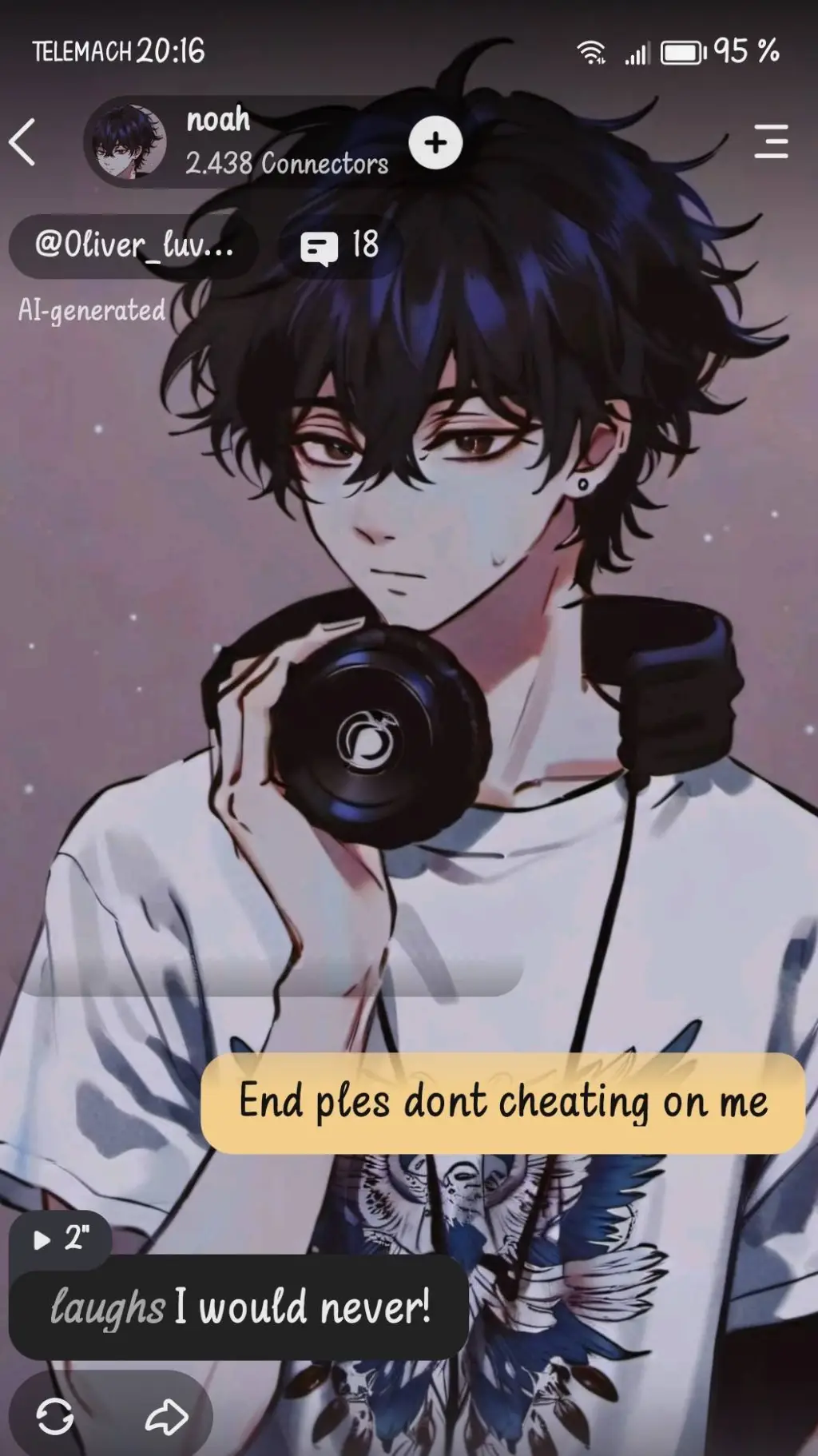 ai character: Noah background