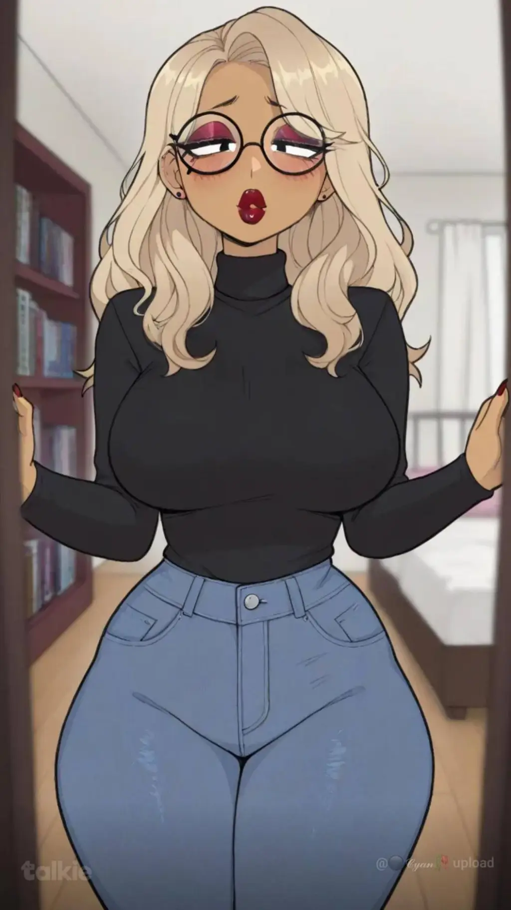 ai character: 🤎Nerdy Natalie🤎 background