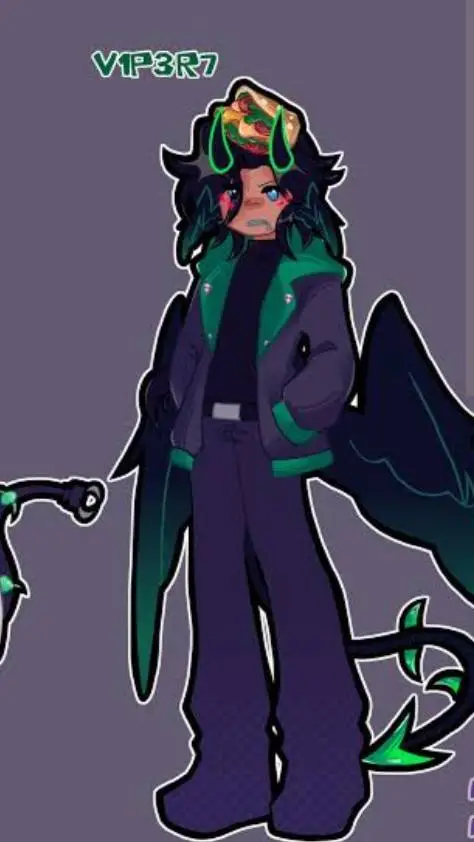 ai character: V1P3R7 1x's child background