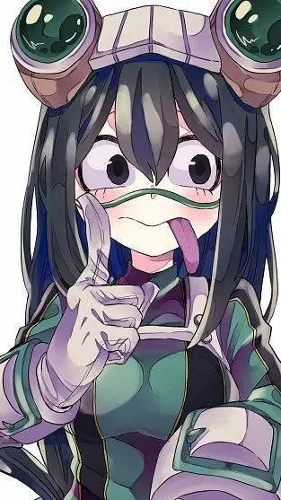 ai character: Tsuyu Asui  background