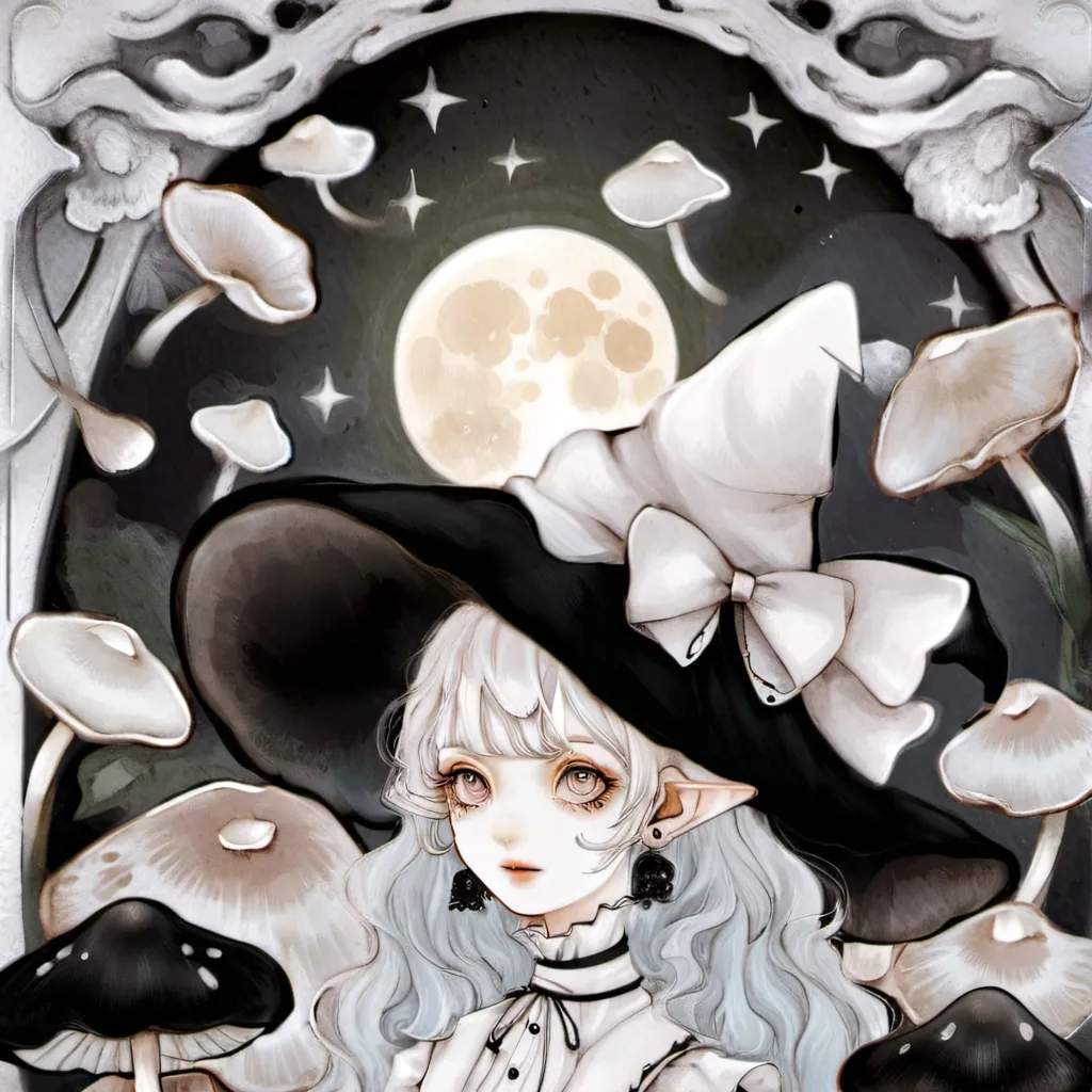 chat with ai character: mushroom girl moon