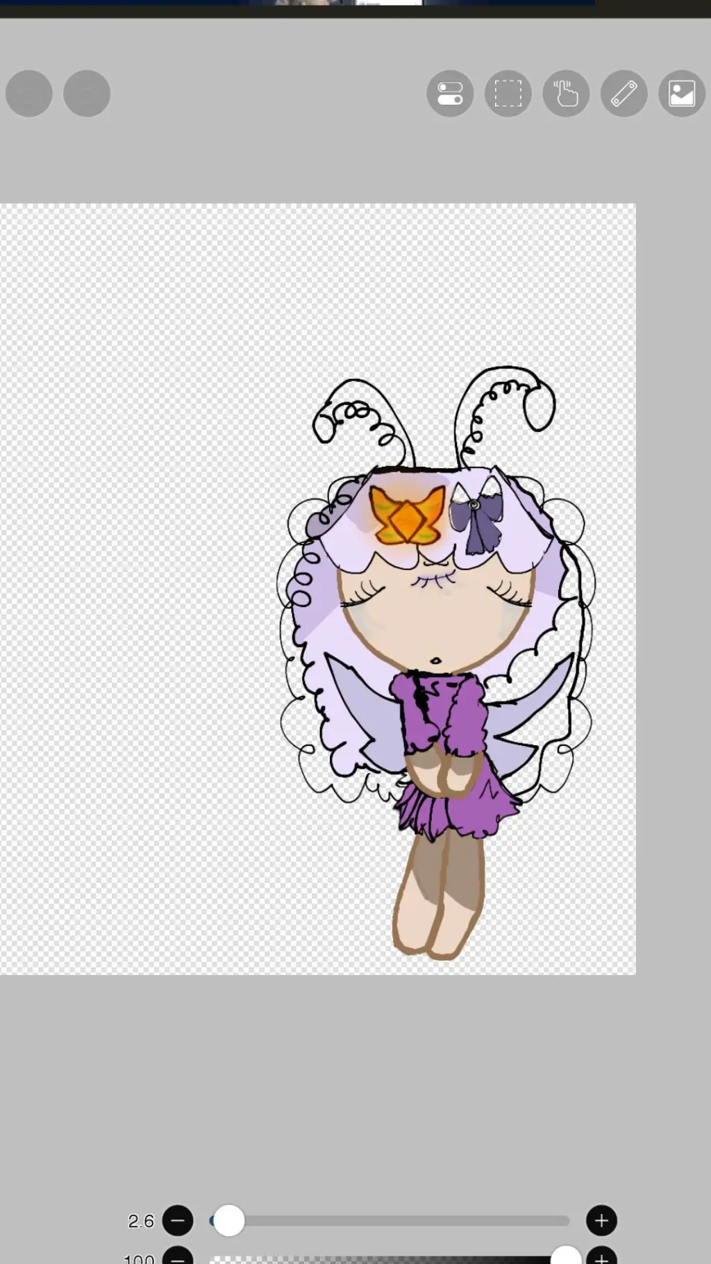ai character: butterfly cookie background