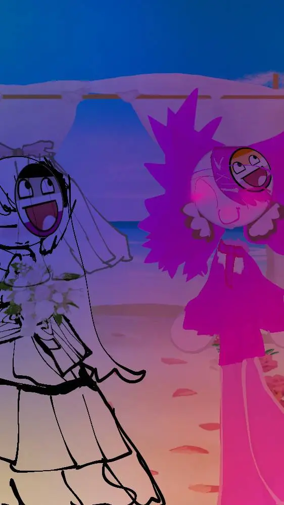 ai character: 💗🖤𝚠𝚎𝚍𝚍𝚒𝚗𝚐 🩰🖤 background