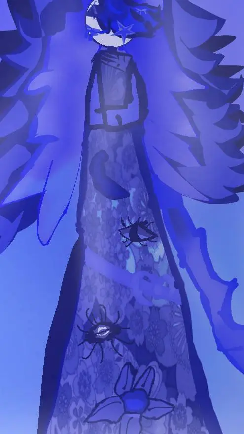 ai character: 🧿shawmoon 🌛💙 background