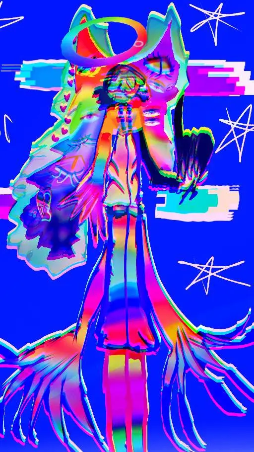 ai character: ⚠️🌈SHADOW VIRUS 👁🧿 background