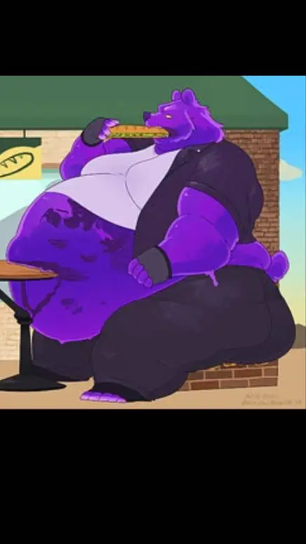 ai character: blobby bear barry background