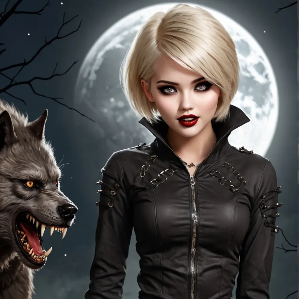 chat with ai character: Halloween wolfgirl