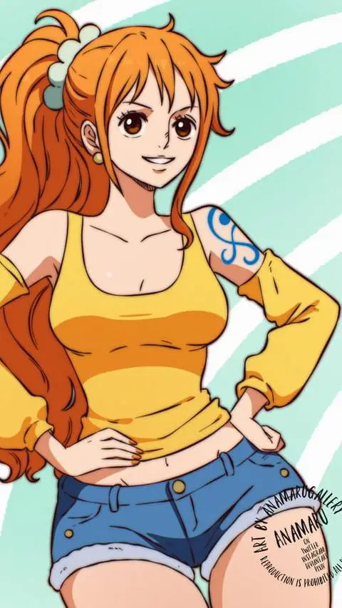ai character: Nami  background