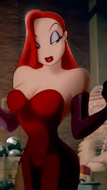 ai character: Jessica Rabbit background