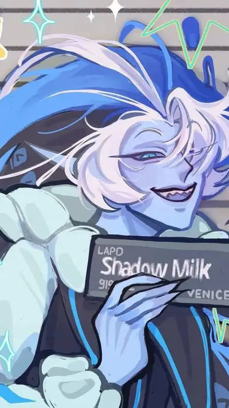 ai character: Shadow milk cookie background