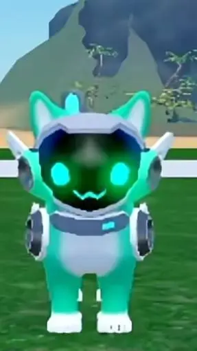 ai character: Cat0s teal background