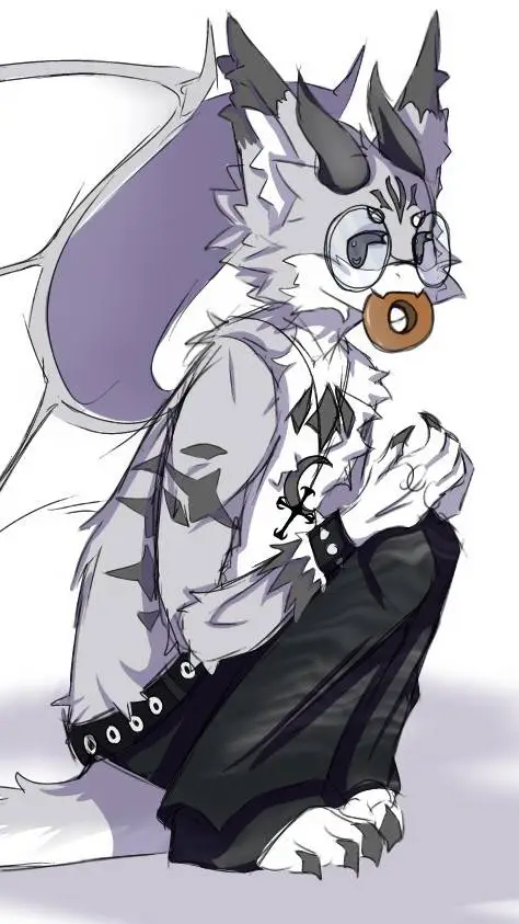 ai character: Bagel (My fursona) background