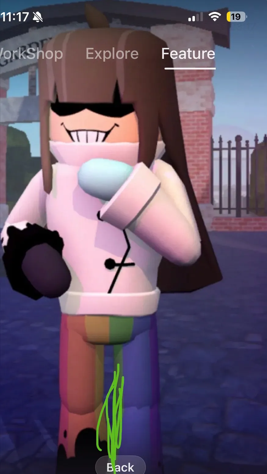 ai character: Crystallinegamerz background
