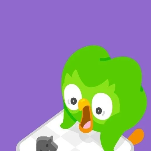 chat with ai character: duolingo enojado