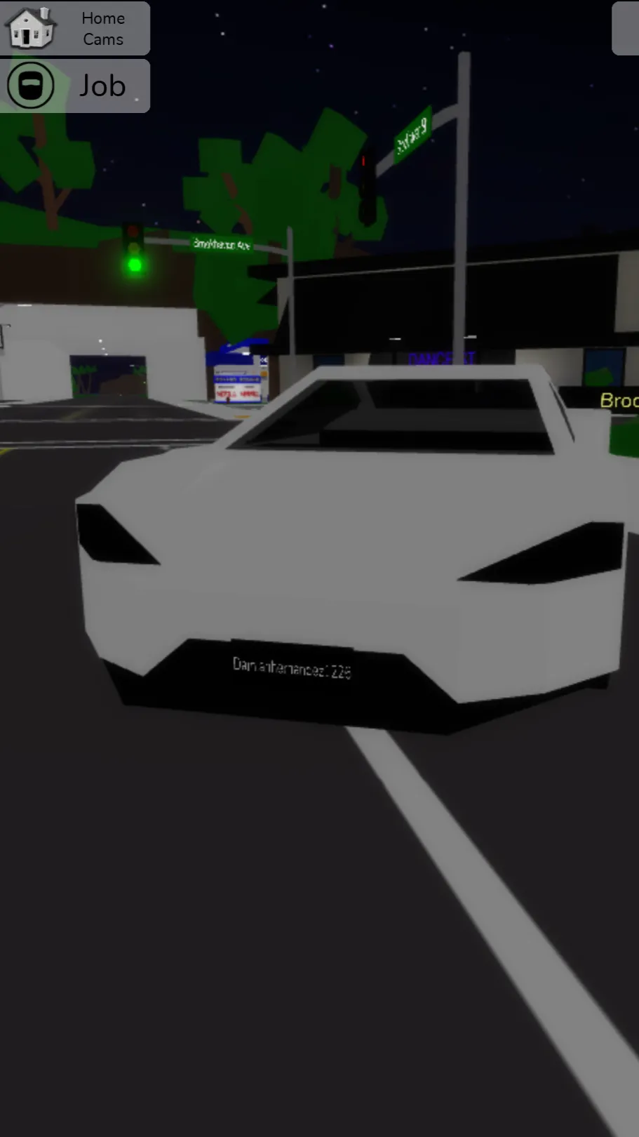 ai character: Tesla model 3 background