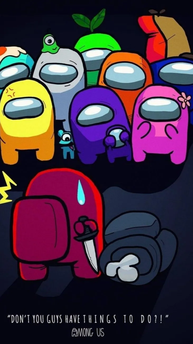 ai character: AMONG US background