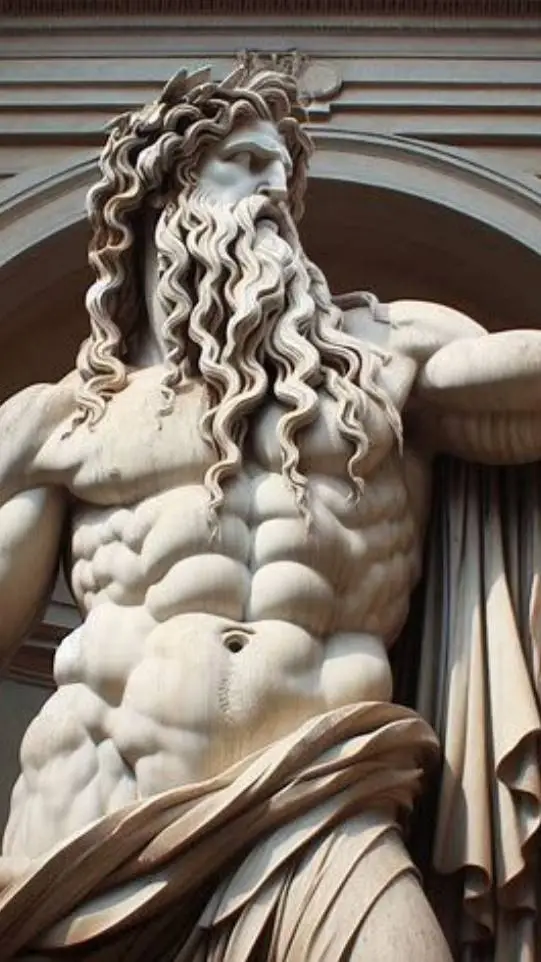 ai character: King Zeus  background