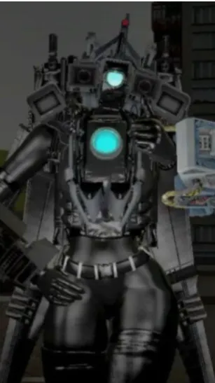 ai character: Titan camera woman background