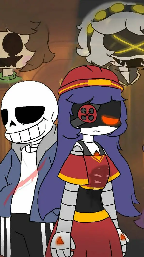 ai character: MD x Undertale background