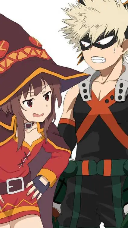 ai character: Bakugo y Megumin background