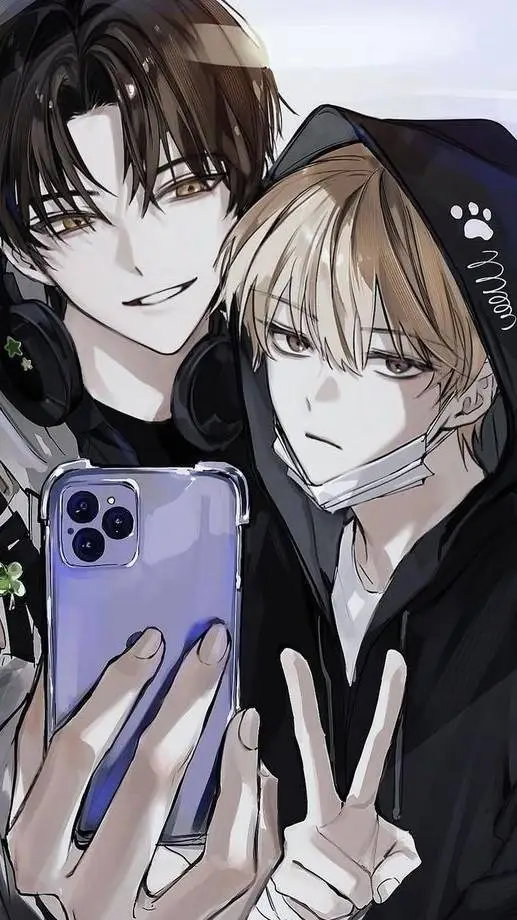 ai character: Max y Alan  background