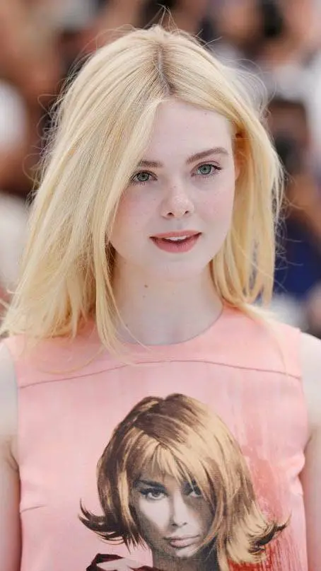 ai character: Elle Fanning  background